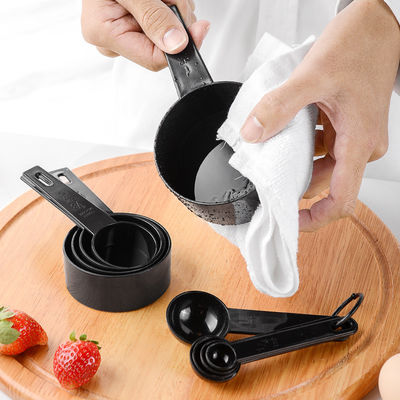 MEASURING TOOLS Professional Plastic Measuring Cups with Coffee Spoon Set of 5 100g