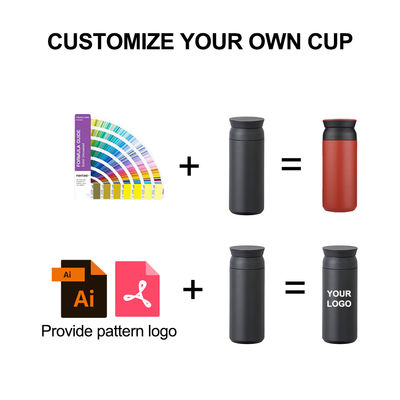 350ml 500ml Double Walled Travel Coffee Tumbler with Grip Coating Vacuum Insulated