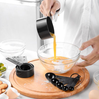 MEASURING TOOLS Professional Plastic Measuring Cups with Coffee Spoon Set of 5 100g