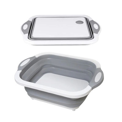 Custom Logo Dish Tub for Washing and Draining Veggies Fruits Foldable Cutting Board