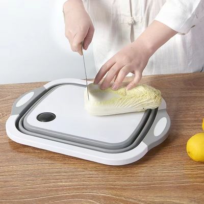 Custom Logo Dish Tub for Washing and Draining Veggies Fruits Foldable Cutting Board