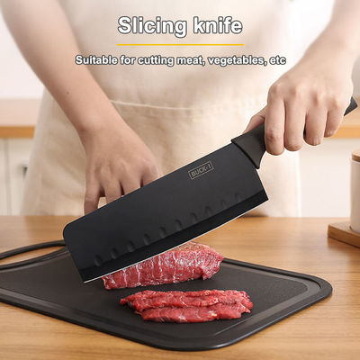 7-Piece Stainless Steel Chef Knife Set with Plastic Chopping Block and Board Holder