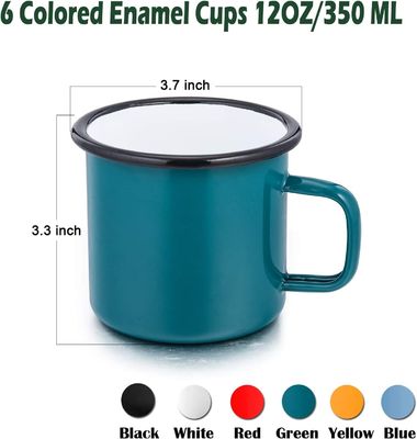 Custom Logo Enamel Camping Coffee Mug Europe Design Style with HANDGRIP Accessories