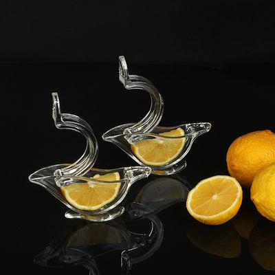Portable Transparent Fruit Juicer Acrylic Manual Lemon Slice Squeezer for Citrus Fruits