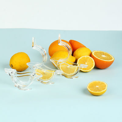 Portable Transparent Fruit Juicer Acrylic Manual Lemon Slice Squeezer for Citrus Fruits