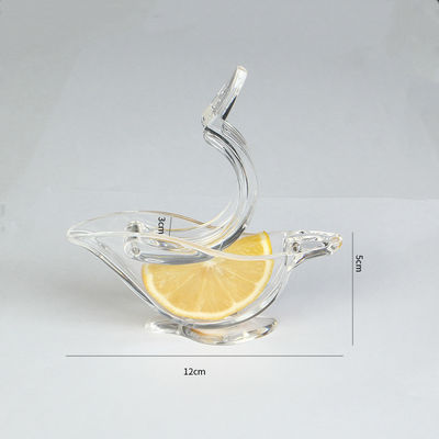 Portable Transparent Fruit Juicer Acrylic Manual Lemon Slice Squeezer for Citrus Fruits