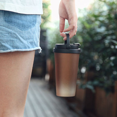 500ml Capacity Thermal Leak Proof Stainless Steel Vacuum Insulated Travel Mug with Handle