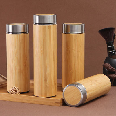 Adults Eco-Friendly Bamboo Double Wall Stainless Steel Tumbler for Tea and Coffee