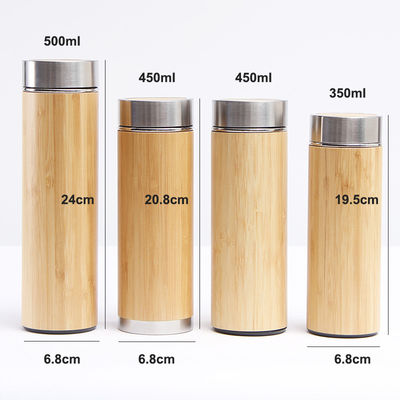 Adults Eco-Friendly Bamboo Double Wall Stainless Steel Tumbler for Tea and Coffee