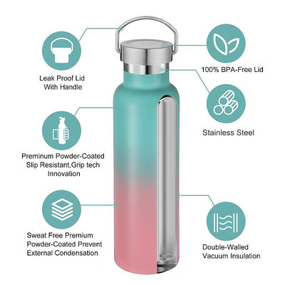 Thermal Insulation Stainless Steel Vacuum Sport Water Bottle with Handgrip and WITH LID