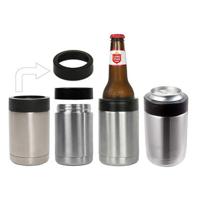 Custom 12oz Double Walled Stainless Steel Beer Can Cooler for Customer Needs