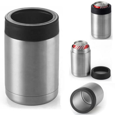 Custom 12oz Double Walled Stainless Steel Beer Can Cooler for Customer Needs