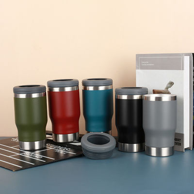 Minimalist Style Custom 14oz Stainless Steel Double Wall Vacuum Insulated Beer Can Cooler with Bottle Opener