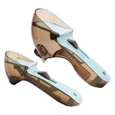 PP Material Adjustable Digital Measuring Spoon with Scale Plastic Measuring Cup 18*7.5CM