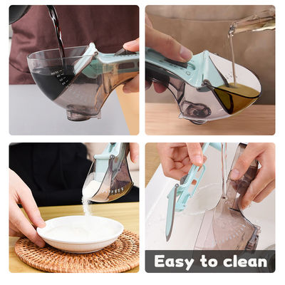 PP Material Adjustable Digital Measuring Spoon with Scale Plastic Measuring Cup 18*7.5CM