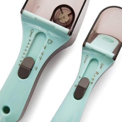 PP Material Adjustable Digital Measuring Spoon with Scale Plastic Measuring Cup 18*7.5CM