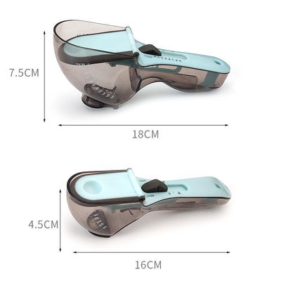 PP Material Adjustable Digital Measuring Spoon with Scale Plastic Measuring Cup 18*7.5CM
