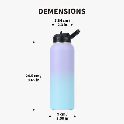 Thermal Insulation Performance Keep Cold for 24 Hours 32oz Stainless Steel Water Bottle