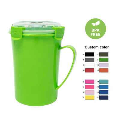 Food Customized BPA Free Microwave Collection Soup Mug with Lid and Steam Release Vent