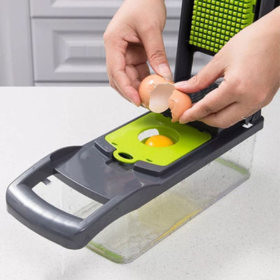 Metal Vegetable Chopper Onion Cutter Multifunctional Slicer Grater With Colander Basket