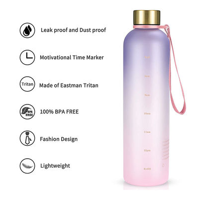 Customized 32oz BPA Free Motivational Water Bottle for Sports and Outdoor Activities