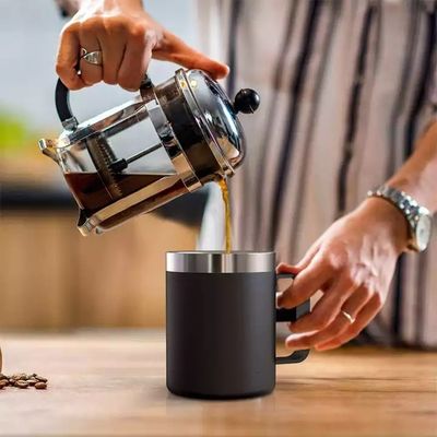 Custom Stainless Steel Double Wall Insulated Vacuum Travel Coffee Mugs With Handle for Camping