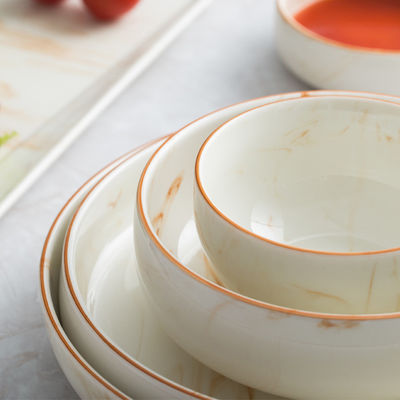 Kitchen Dishes in Beige Porcelain Plate Set for Dinner and Occasion Giveaways