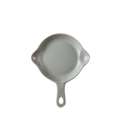 The Nordic Style Ceramic Baking Dishes with Single Handle 5CM Size and Custom Logo