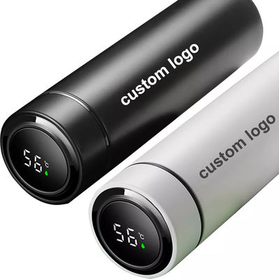 Customized Intelligent Digital LED Water Bottle Flask Tea Infuser Vacuum Insulated Thermos Bottle WITH LID