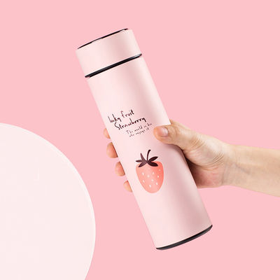 Customized Intelligent Digital LED Water Bottle Flask Tea Infuser Vacuum Insulated Thermos Bottle WITH LID