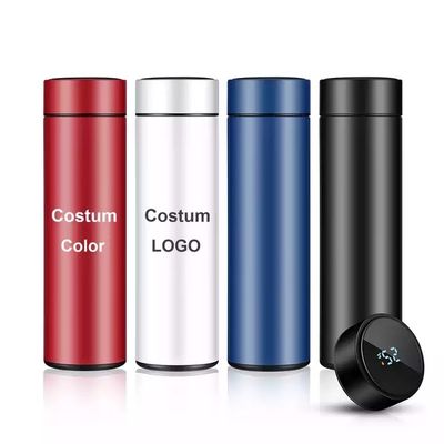 Customized Intelligent Digital LED Water Bottle Flask Tea Infuser Vacuum Insulated Thermos Bottle WITH LID