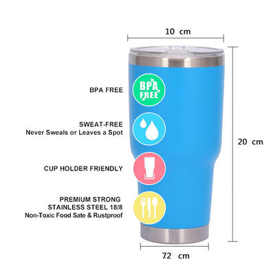 30oz BPA FREE Insulated Tumbler Stainless Steel Vacuum Mug with Lid Customer's Logo