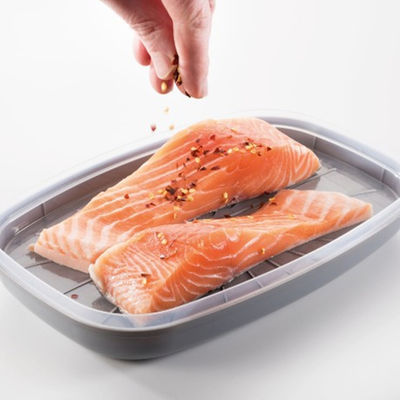 Stocked BPA Free Microwave Steamer Cookware for Fish Plastic