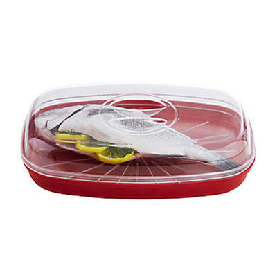 Stocked BPA Free Microwave Steamer Cookware for Fish Plastic