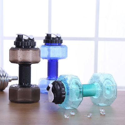 Adults PETG Eco-friendly 2.6L Dumbbell Shape Water Bottle for Sports Fitness Exercise