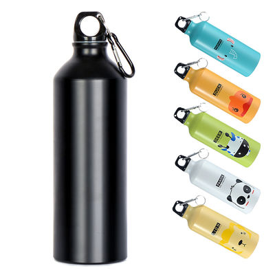 Aluminum Bike Water Bottle Blanks with Carabiner Cover Custom Logo Sublimation Printing