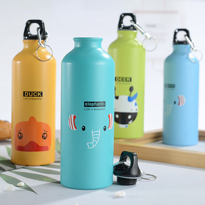 Aluminum Bike Water Bottle Blanks with Carabiner Cover Custom Logo Sublimation Printing