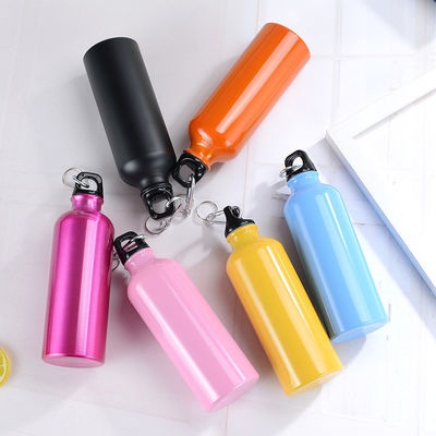 Aluminum Bike Water Bottle Blanks with Carabiner Cover Custom Logo Sublimation Printing