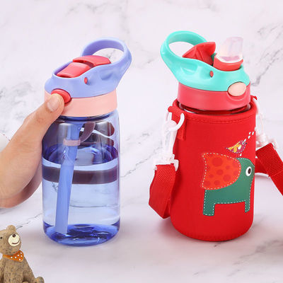 Custom Logo Bpa Free Children Water Bottle with Straw Support Tour Outdoor Activity