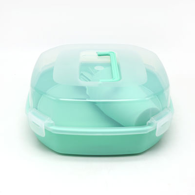 4 Person Portable Pigmented Outdoor Tableware Set Includes Knife Fork Spoon Plate