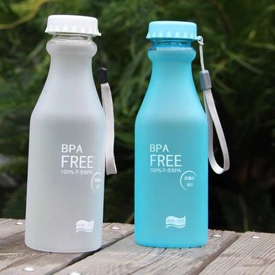 Unbreakable 550mL BPA Free Water Bottle in Candy Colors for School Children 6.8x20cm
