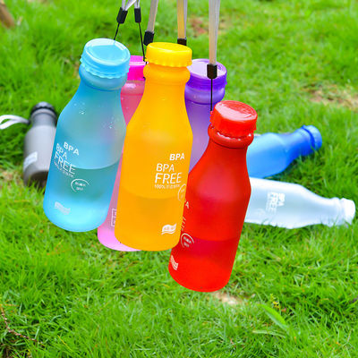 Unbreakable 550mL BPA Free Water Bottle in Candy Colors for School Children 6.8x20cm