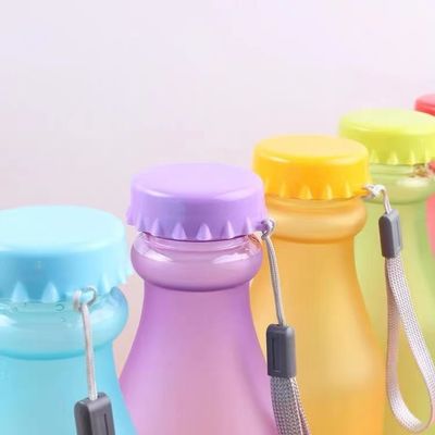 Unbreakable 550mL BPA Free Water Bottle in Candy Colors for School Children 6.8x20cm