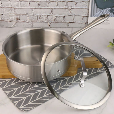 1.65kg Cookware Set Kitchen Pots and Pans Stainless Steel Cook Wear with Glass Cover