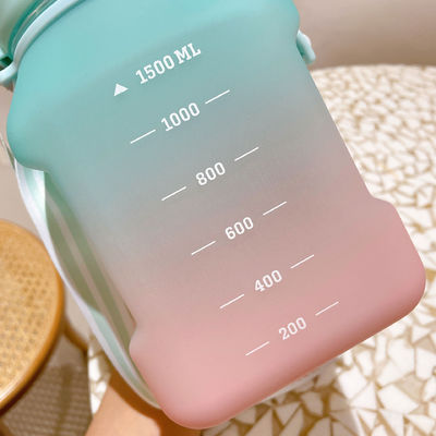 Back to School Essential Insulated Wide Mouth Water Bottle with Time Marker and Straw