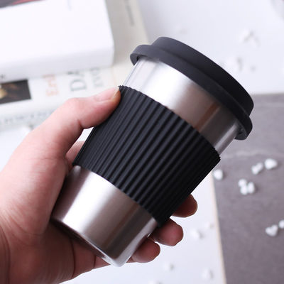 Stainless Steel Coffee Mug Custom 17oz Double Wall 18/8 Tumbler with Silicone Sleeve