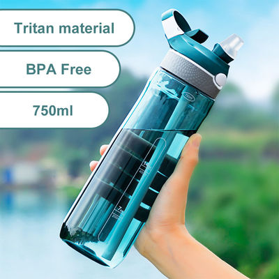 Accessories WITH LID Outdoor Gym Sports Water Bottle with Straw and BPA Free Plastic