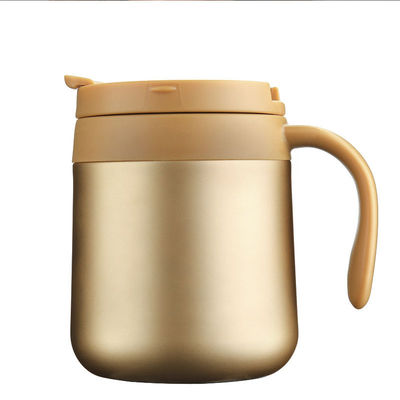 Customized Logo Acceptable 350ML12oz Stainless Steel Coffee Travel Mug with Handle