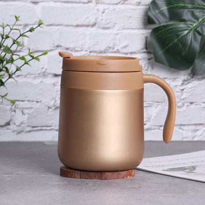Customized Logo Acceptable 350ML12oz Stainless Steel Coffee Travel Mug with Handle