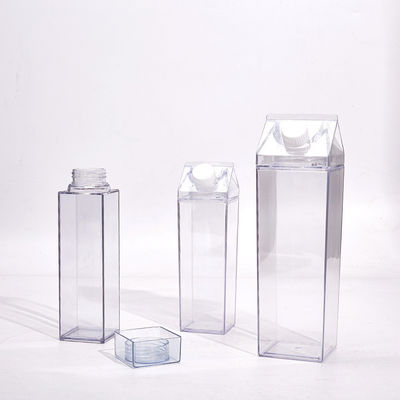 16oz 32oz Eco-friendly Kids Water Bottle Clear Milk Carton Custom Design Logo Stocked